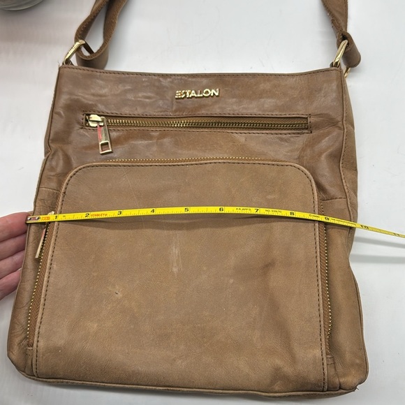 Estalon Brown Leather Crossbody Bag BRN7608C - Picture 12 of 13
